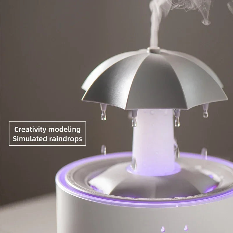 Humidificador de aire con forma de gota de agua y paraguas creativo Xiaomi Youpin con luz de colores y aromaterapia con gotas de lluvia