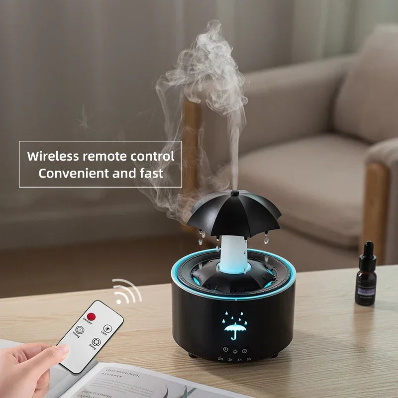 Humidificador de aire con forma de gota de agua y paraguas creativo Xiaomi Youpin con luz de colores y aromaterapia con gotas de lluvia